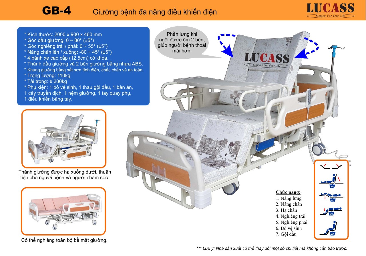 Giường điện đa chức năng Lucass GB-4