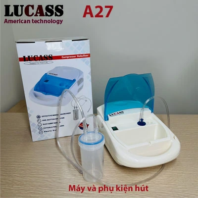 Máy xông hút 4 in 1 Lucass A27 (xông mũi, xông họng, hút mũi, hút mụn)