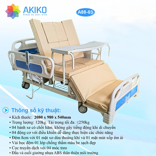 Giường y tế điều khiển điện Akiko A88-03